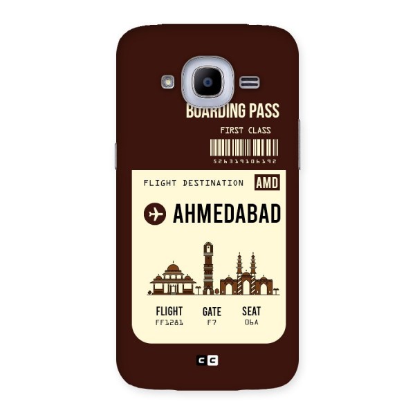 Ahmedabad Boarding Pass Back Case for Samsung Galaxy J2 2016